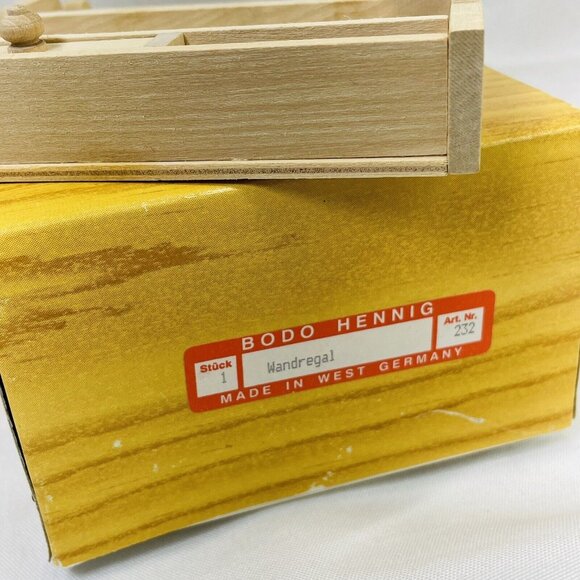 Bodo Hennig Dollhouse 232 Wandregal With Only One Drawer Original Box Wall Shelf - Picture 4 of 12